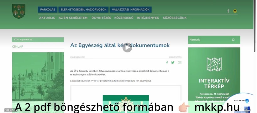 Parkfenntartási és közétkeztetési ügy dokumentumai II. kerület - Őrsi Gergely